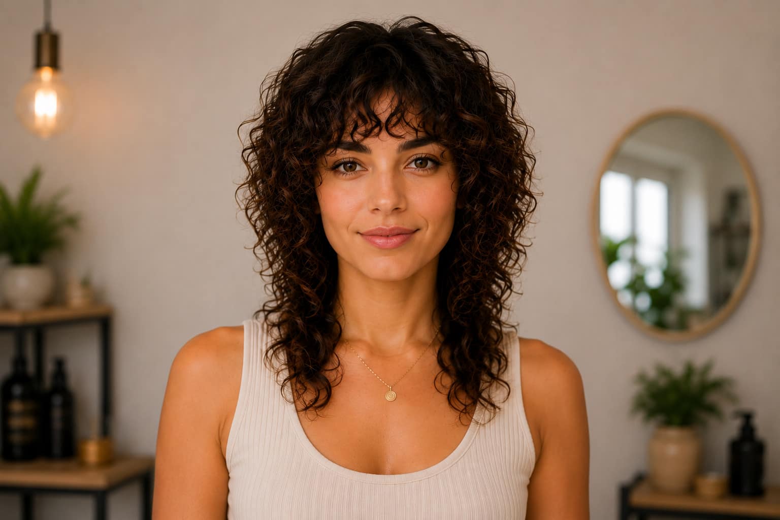 Curly Shag, vista frente como referencia visual